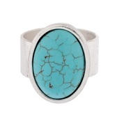 zara taylor turquoise and silver ring