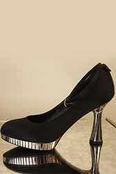 Chanel Black Satin Shoes