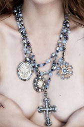 Elisa Cavaletti Metal and Pearl Necklace